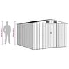 vidaXL Gartenhaus 257x298x178 cm Metall Grau