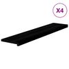 vidaXL Treppenstufen 4 Stk. Braun-Schwarz 120x25x2 cm Massivholz Eiche