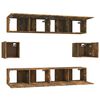 vidaXL 6-tlg. TV-Schrank-Set R&auml;uchereiche Holzwerkstoff