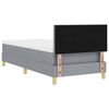 vidaXL Boxspringbett mit Matratze Hellgrau 90 x 200 cm Stoff