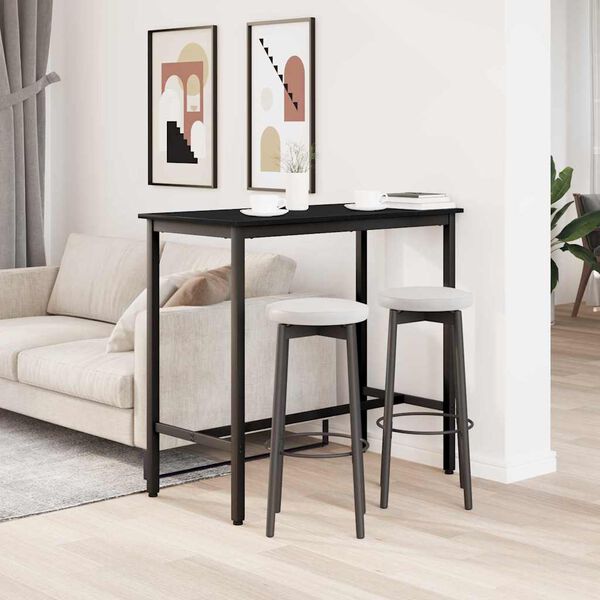 vidaXL Tisch Schwarz Eichen-Optik 100 x 50 x 90,5 cm