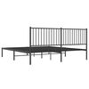 vidaXL Bettgestell mit Kopfteil Metall Schwarz 183x213 cm