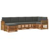 vidaXL Outdoor-Sofagarnitur 6 stk. Natur und Anthrazit