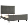 vidaXL Bettgestell ohne Matratze Dunkelgrau 140x190 cm Samt