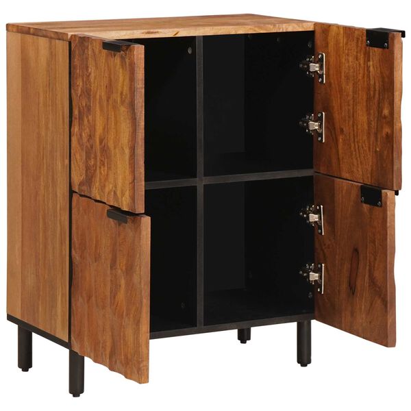 vidaXL Sideboard mit Speicher Akazienbraune Oberfl&auml;che 60 x 33 x 75 cm