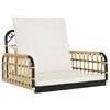 vidaXL H&auml;ngestuhl mit Kissen 63x58x39 cm Poly Rattan und Stahl
