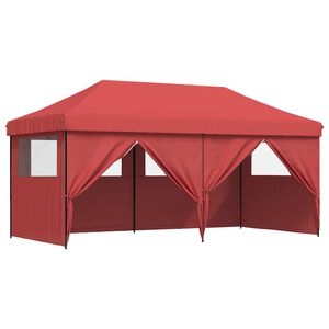 vidaXL Partyzelt 292 x 580 x 315 cm Bordeauxrot Oxford-Stoff