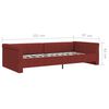 vidaXL Tagesbett mit Matratze USB Weinrot Stoff 90x200 cm
