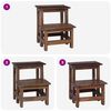 vidaXL Hocker Natur 37 x 37 x 46 cm Mahagoni Holz