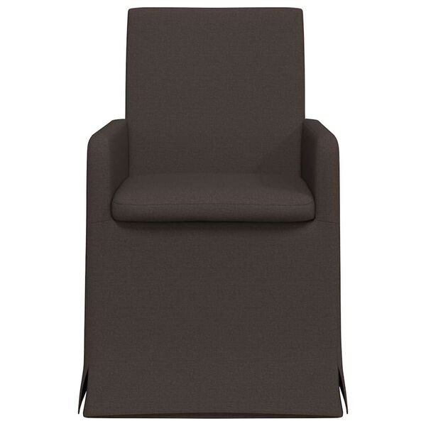 vidaXL Esszimmerst&uuml;hle 2 pcs Dunkelgrau 57 x 67 x 95 cm Leinen
