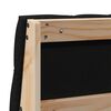 vidaXL Gepolstertes Kopfteil Schwarz 120 cm Massives Kiefernholz
