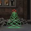vidaXL Lichterbaum in Weihnachtsbaumform Mehrfarbig 80 x 56 cm PVC