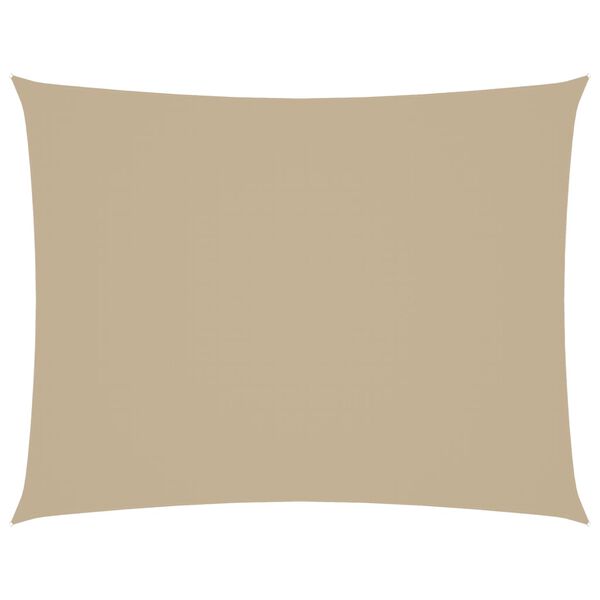 vidaXL Sonnensegel Oxford-Gewebe Rechteckig 3,5x5 m Beige