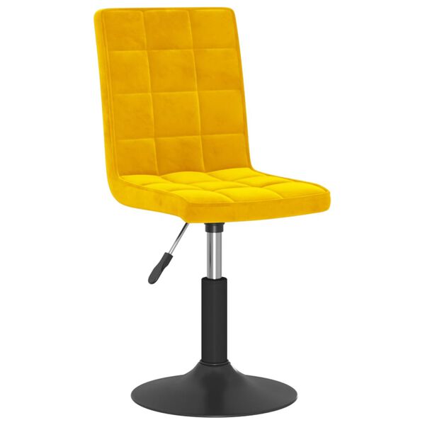 vidaXL Esszimmerst&uuml;hle 2 Stk. Drehbar Senfgelb Samt