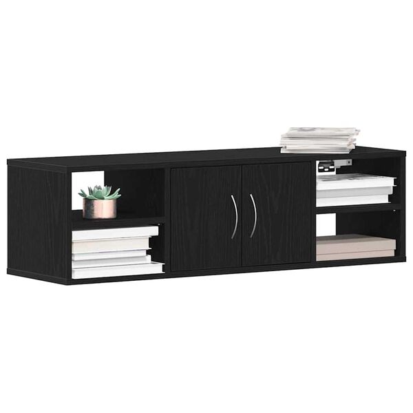 vidaXL Wandregal Schwarz Eichen-Optik 140 x 41 x 75 cm Holzwerkstoff