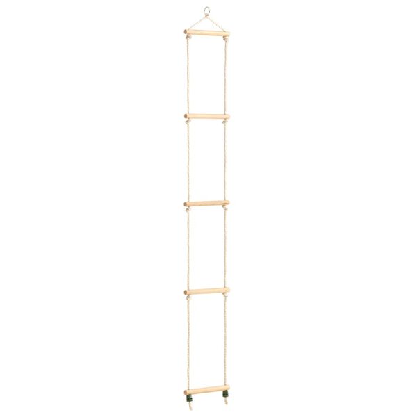 vidaXL Kinder-Strickleiter Massivholz und PE 30x168 cm