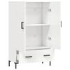 vidaXL Highboard Hochglanz-Wei&szlig; 69,5x31x115 cm Holzwerkstoff