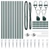 vidaXL Zaunpfosten 13 pcs Gr&uuml;n Stahl