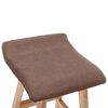 vidaXL Barhocker 2 Stk. Taupe Stoff