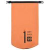 vidaXL Trockensack mit Rei&szlig;verschluss Orange 20 L PVC