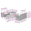 vidaXL Gartensofa-set mit Kissen 10 pcs Grau Poly-Rattan