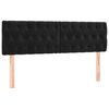 vidaXL Boxspringbett mit Matratze & LED Schwarz 140x190 cm Samt
