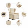 vidaXL Relaxsessel mit Aufstehhilfe Creme Stoff