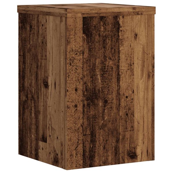 vidaXL Pflanzenst&auml;nder 2 Stk. Altholz-Optik 20x20x30 cm Holzwerkstoff