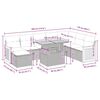 vidaXL 9-tlg. Garten-Sofagarnitur mit Kissen Schwarz Poly Rattan