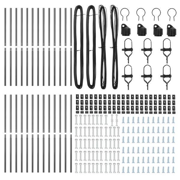 vidaXL Zaunpfosten 26 pcs Grau 3,2 x 3,2 x 190 cm