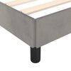 vidaXL Bettgestell ohne Matratze Hellgrau 120x200 cm Samt