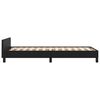 vidaXL Bettgestell mit Kopfteil ohne Matratze Schwarz 90x200 cm