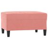 vidaXL 3-tlg. Sofagarnitur mit Kissen Rosa Samt