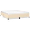 vidaXL Bettgestell ohne Matratze Creme 160x200 cm Stoff