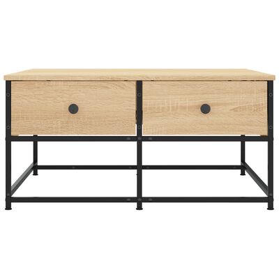 vidaXL Couchtisch Sonoma-Eiche 80x80x40 cm Holzwerkstoff