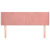 vidaXL Kopfteil mit Ohren Rosa 147x16x78/88 cm Samt