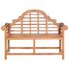 vidaXL Gartenbank mit Blauer Auflage 120 cm Massivholz Teak