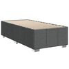 vidaXL Boxspringbett mit Matratze Dunkelgrau 80x200 cm Stoff