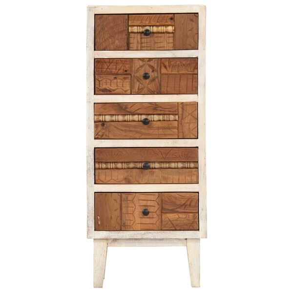 vidaXL Highboard mit Schubladen 45x30x105 cm Altholz Massiv
