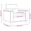 vidaXL Sessel Schwarz 60 cm Mikrofasergewebe