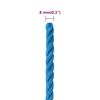 vidaXL Arbeitsseil Blau 8 mm 250 m Polypropylen