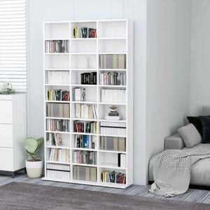 vidaXL CD-Schrank Wei&szlig; 102x23x177,5 cm Holzwerkstoff