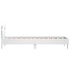 vidaXL Bettgestell mit Kopfteil und LED-Leuchten Wei&szlig; 75x190 cm