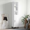 vidaXL Highboard Hochglanz-Wei&szlig; 34,5x34x180 cm Holzwerkstoff