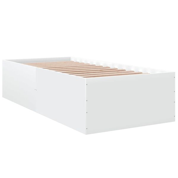 vidaXL Bettgestell Wei&szlig; 100x200 cm Holzwerkstoff