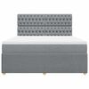 vidaXL Boxspringbett mit Matratze Hellgrau 180x200 cm Stoff