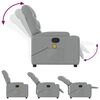 vidaXL Massage-Relaxsessel, hellgrauer Stoff