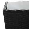 vidaXL 3-tlg. Bistro-Set Poly Rattan und Hartglas Schwarz