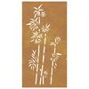 vidaXL Garten-Wanddeko 105x55 cm Cortenstahl Bambus-Design