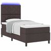 vidaXL Boxspringbett mit Matratze Dunkelbraun 100 x 200 cm Stoff